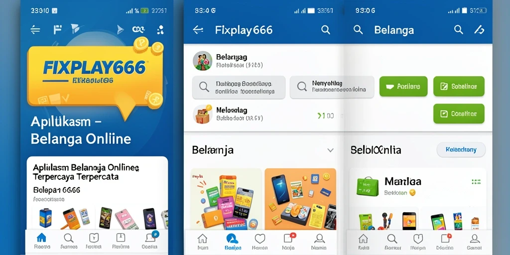 Tampilan antarmuka FIXPLAY666 aplikasi Belanja Online yang menarik.