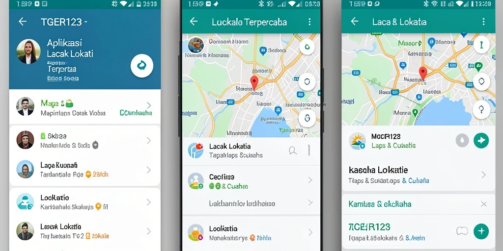 Antarmuka TGER123 yang intuitif untuk pelacakan lokasi.