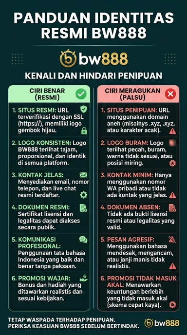 Tampilan kanal resmi bw888